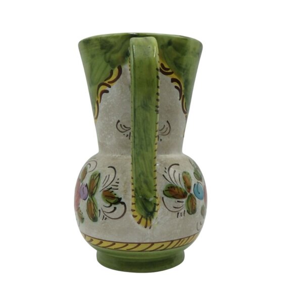 DERUTA Italian Ceramic VASE with Floral Design and Dual Handles - Damaged - Picture 9 of 12